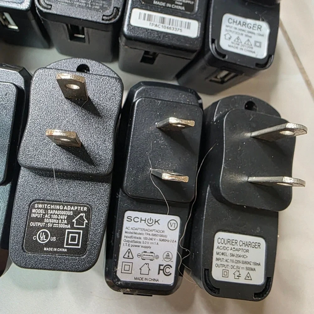10 USB Wall Charger Adapters 3 Cables‎ Huawei Kyocera ZTE Schok UMX Mixed W4